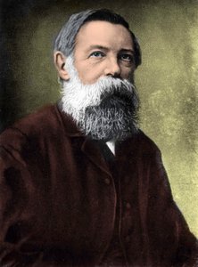 portrét Friedricha Engelse (1820-1895), německého socialistického teoretika a politika. od Unknown artist