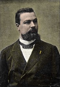 portrét Gerarda Encausse, známého jako Papus okultista, spoluzakladatel řádu Martinistů (1865-1916). od Unknown artist