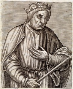 portrét polského krále Kazimíra III Velikého. 1310-1370. rytina 17. století. od Unknown artist