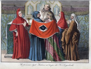 sňatek Italů v době lombardských králů (568-774) - od Unknown artist