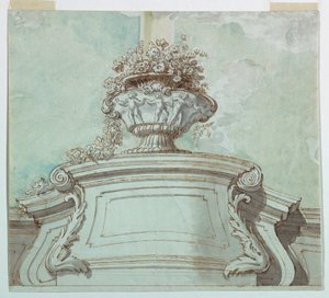 Kresba, centrální panel pro strop, 1750-1800 od Unknown artistUnknown artist