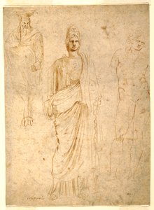 Kresba, Klasické postavy, asi 1550 od Unknown artistUnknown artist