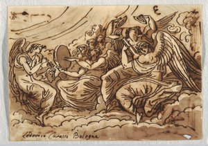 Kresba, Koncert andělů, 1813-18 od Unknown artistUnknown artist