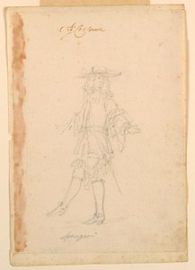 Kresba, kostýmní výprava: Francouz pro balet, asi 1790 od Unknown artistUnknown artist
