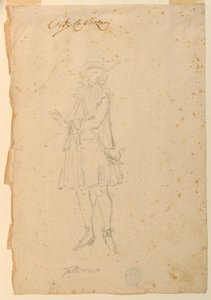 Kresba, kostýmní výprava: Muž světa pro balet, asi 1720 od Unknown artistUnknown artist