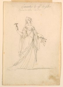 Kresba, kostýmní výprava: Hudba k baletu, cca 1720 od Unknown artistUnknown artist