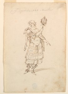 Kresba, kostýmní výprava: Valor a hudba k baletu, asi 1720 od Unknown artistUnknown artist