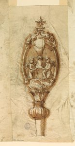 Kresba, erb procesní hole, 1600-1650 od Unknown artistUnknown artist