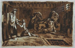 Kresba, Smrt hraběte Ugolina a jeho synů, 1815-1823 od Unknown artistUnknown artist