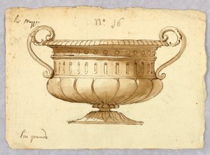 Kresba, návrh mísy, 1780-1820 od Unknown artistUnknown artist