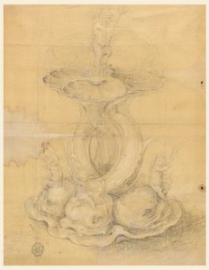 Kresba, návrh středového dílu, 1630-60 od Unknown artistUnknown artist