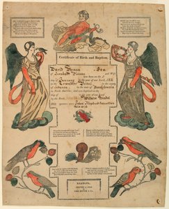 Fraktur, křestní list [Rodný list], 1816 od Unknown artistUnknown artist