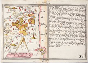Mapa hrabství Limerick, Irsko, 16. století, asi 1588 (papír, plátno) od Unknown artist