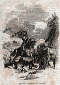 1851 rytina „“ Roland furieux““ od Unknown artist