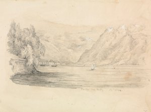 Jezero obklopené horami od Unknown artist