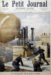 Balón na střechách: záchrana hasičů - v „“Le Petite Journal““ od Unknown artist