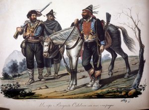 Banda lupičů z Kalábrie (Itálie). od Unknown artist