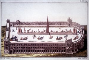 Tankový závod v Cirque Maxime (Circo Massimo). od Unknown artist