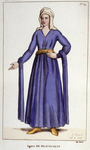 Agnès De Baudement, paní z Braine (1130-1218). od Unknown artist