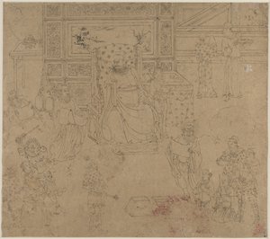Album taoistických a buddhistických témat: Kings of Hells: Leaf 34 od Unknown artist