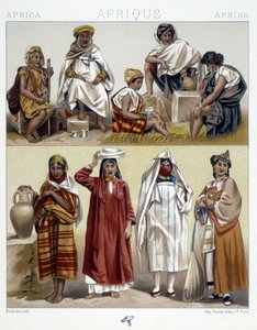 Alžírsko a Tunisko, oblíbené kostýmy - v „“Le Kostým historique““ od Racineta od Unknown artist