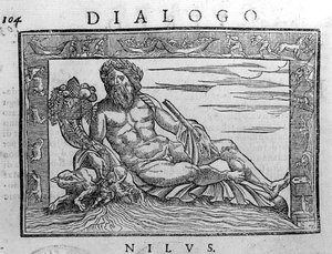 Alegorie Nilu, rytina 17. století. od Unknown artist