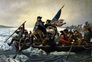 Americká válka za nezávislost. Washington překračující řeku Delaware. prosince 1776. od Unknown artist