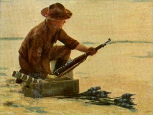 Americký pěšák s puškovými granáty od Unknown artist