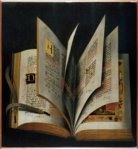Otevřená liturgická kniha - Anonymní - počátek 16. století. - Olej na dřevě - 70,2x65 - Galleria degli Uffizi, Florencie od Unknown artist