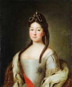 Anna Petrovna de Russie - Portrét carevny Anna Petrovna Ruska (1708-1728), dcera císaře Petra I. Ruska, Anonym. Olej na plátně, Poslední čtvrtina 18. stol., Státní muzeum architektury, historie a umění, Vladimír od Unknown artist