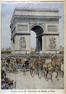 Příjezd ruského císaře Mikuláše II. do Paříže - v „“Le Petite Journal““ z 11.10.1896 od Unknown artist
