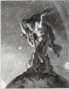 Atlas podporující oblohu. od Unknown artist