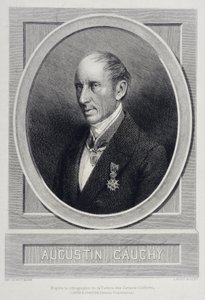 Augustin Louis Cauchy 1789-1857 anglický matematik - rytina od Unknown artist