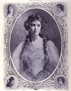 Australská zpěvačka Nellie (Nelly) Melba (1861-1931), akvarel z konce 19. od Unknown artist