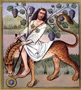 Bacchus (Bacco) - repro. z 15. století iluminace od Unknown artist