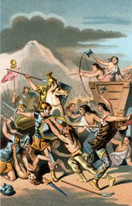 Bitva u Aix: Invaze Cimbres a Germánů v letech 110 až 102 př. nl Germáni byli poraženi moudrým římským konzulem Caiem Mariem. od Unknown artist
