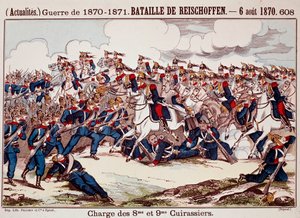 Bitva u Worthu dne 6. srpna 1870 v úvodních fázích francouzsko-pruské války (rytina) od Unknown artist