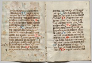 Bifolio z knihy hodin: Text (verso) od Unknown artist