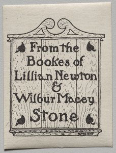 Knihovna: Lillian Newton a Wilbur Macey Stone od Unknown artist