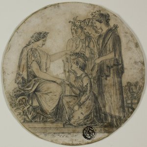 Britannia distribuující občanské koruny od Unknown artist