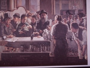 Britská hospoda podávající nápoje (color litho) od Unknown artist