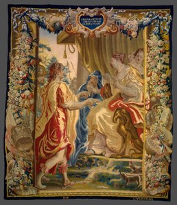 Caesar posílá posla ke Kleopatře z knihy Příběh Caesara a Kleopatry od Unknown artist