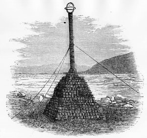 Mohyla a poštovní schránka na severním pólu - Georges S. Nares, A Polar Sea Voyage, Paris: Hachette od Unknown artist