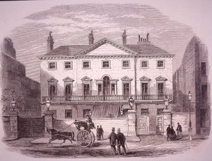 Cambridge House na Piccadilly v roce 1860, domov premiéra lorda Palmerstona od Unknown artist