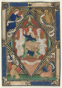 Canon Page z misálu: Kristus ve majestátu s evangelisty od Unknown artist