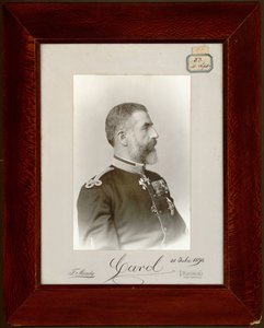 Carol Ier ou Charles Ier - Portrét krále Carola I. Rumunska (1839-1914), Anonym. Stříbrná želatinová fotografie od Unknown artist