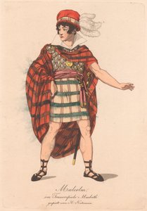 Postavy z německé produkce Macbeth (jeden ze šesti leptů) od Unknown artist