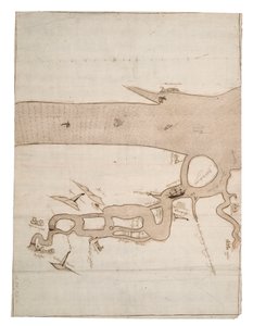 Mapa řeky Medway a části Temže: č. 24 Sheerness, asi 1590 (tuš a wash) od Unknown artist