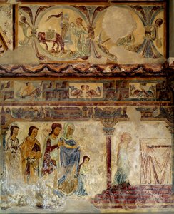 Dětství Panny Marie Po freskách z 12. a 13. století kostela starého Pouzauges ve Vendee. od Unknown artist
