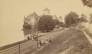 [Hrad Chillon u Ženevského jezera] od Unknown artist